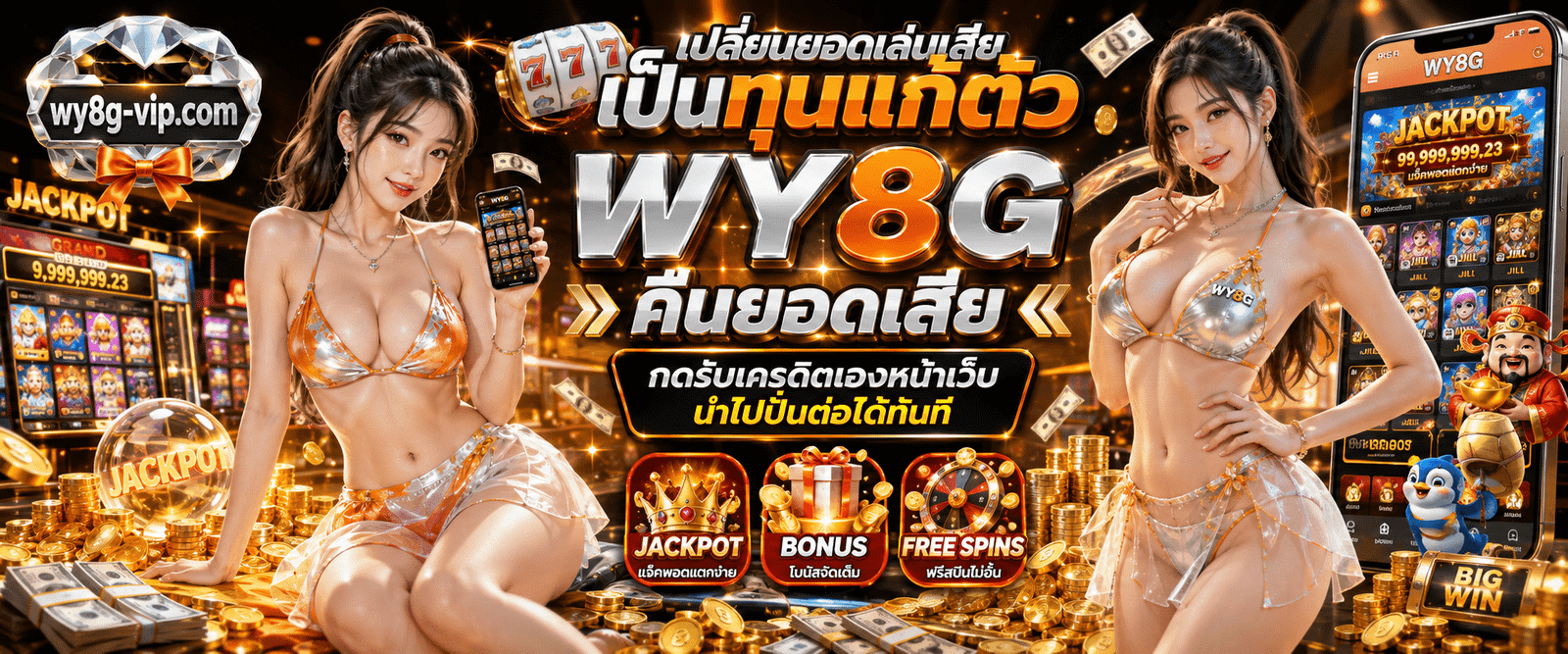 เปลี่ยนยอดเล่นเสียเป็นทุนแก้ตัว WY8G คืนยอดเสีย กดรับเครดิตเองหน้าเว็บ นำไปปั่นต่อได้ทันที